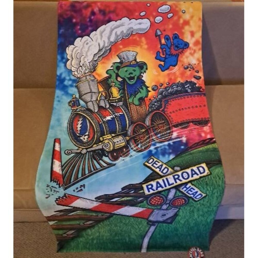 Casey Jones New Bear Grateful Dead Beach Bath Pool Gift Towel Cotton Train Skull